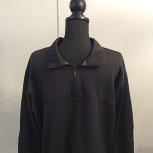 Salomon Black Quarter Zip jacket XL Running Waffle Knit Mens